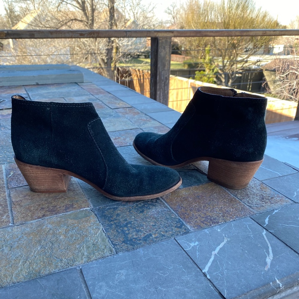 Madewell Black Suede Booties